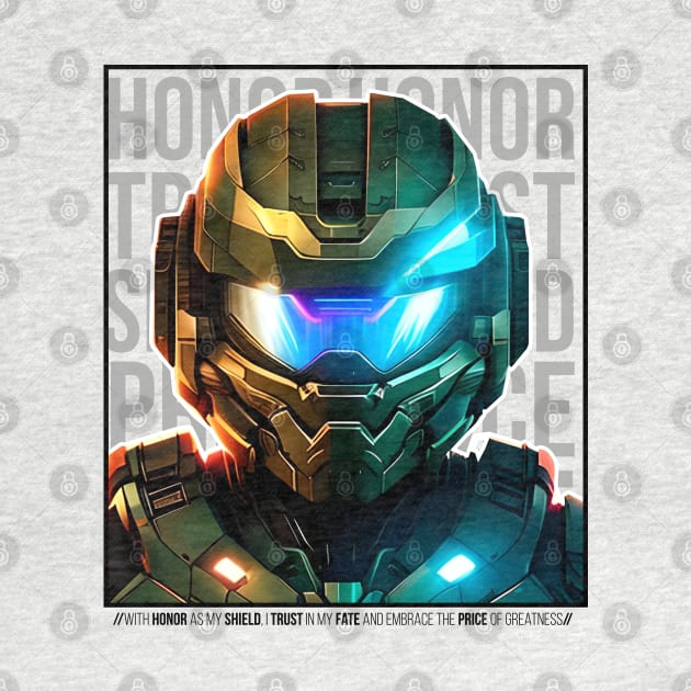Halo game quotes - Master chief - Spartan 117 - Half white v3 by trino21